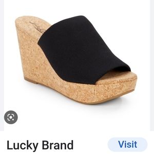 Lucky Brand black mules